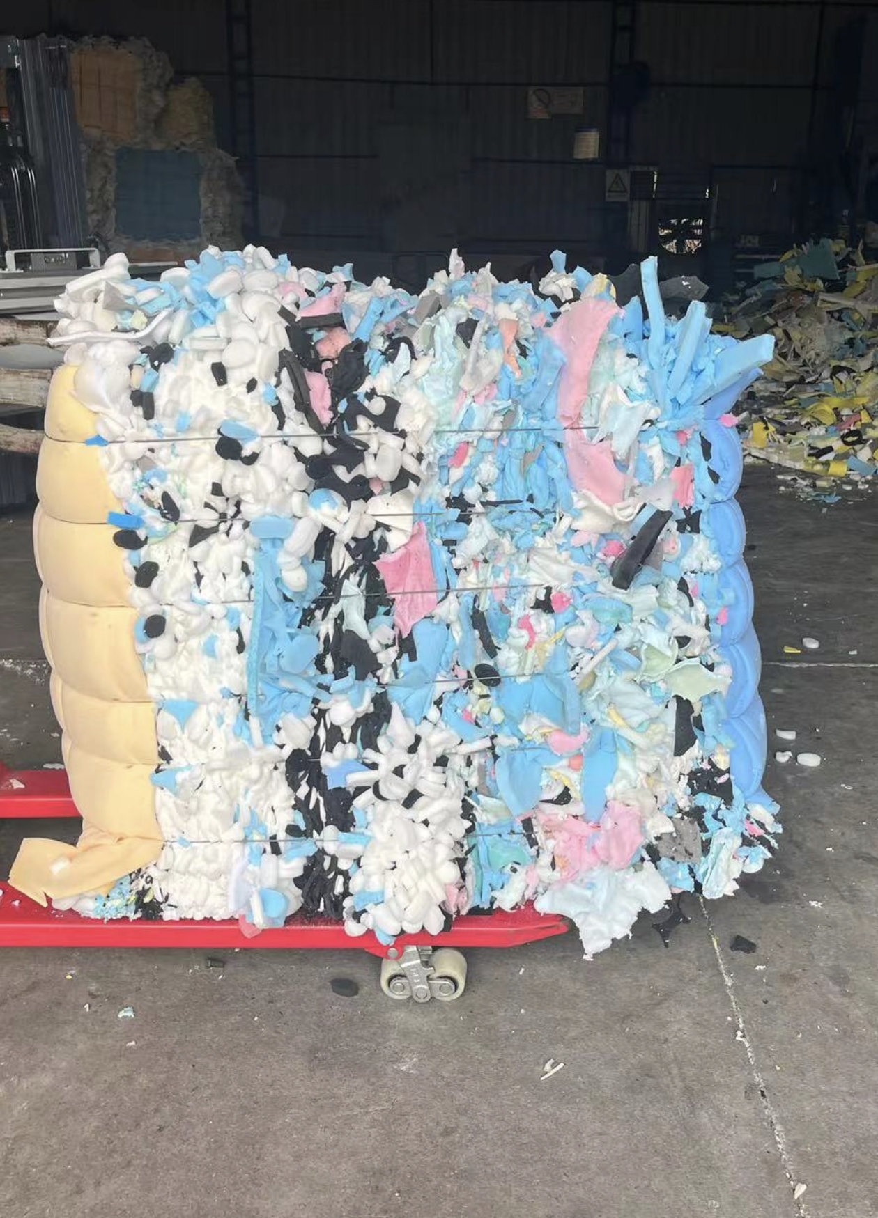 Crushed sponge